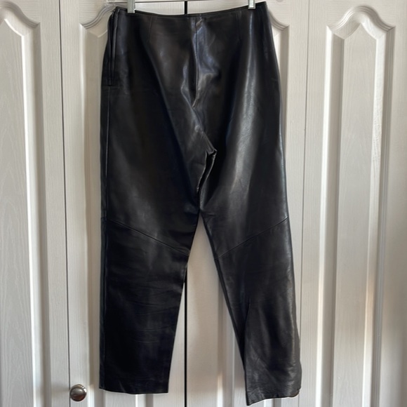 DANIER Black Leather Trousers 8 - Picture 5 of 11
